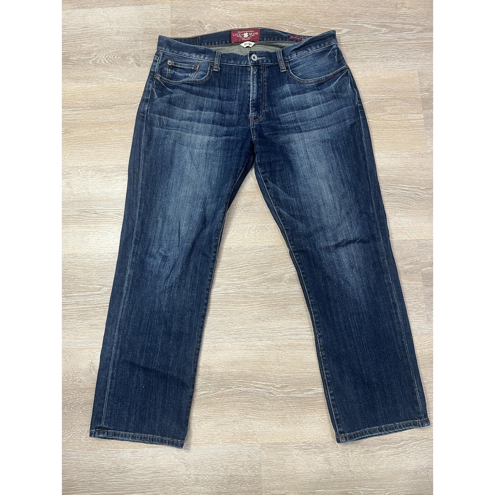 Lucky Brand 221 Original Straight Jeans Mens 36x30 Blue Denim Medium Wash